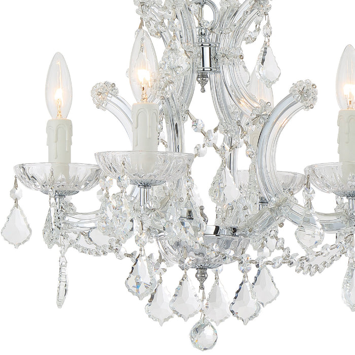 Crystorama 4474-CH-CL-I Maria Theresa Four Light Mini Chandelier Polished Chrome Alternate Image 2.jpg