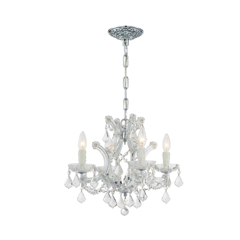 Crystorama 4474-CH-CL-I Maria Theresa Four Light Mini Chandelier Polished Chrome Main Image.jpg