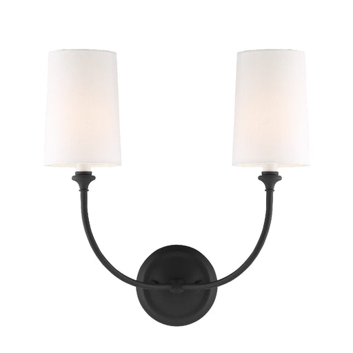 Crystorama 2242-BF Sylvan Two Light Wall Sconce Black Forged Main Image.jpg