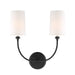 Crystorama 2242-BF Sylvan Two Light Wall Sconce Black Forged Main Image.jpg