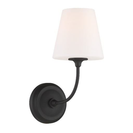 Crystorama 2441-OP-BF Sylvan One Light Wall Sconce Black Forged Main Image.jpg