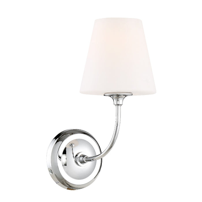 Crystorama 2441-OP-CH Sylvan One Light Wall Sconce Polished Chrome Main Image.jpg