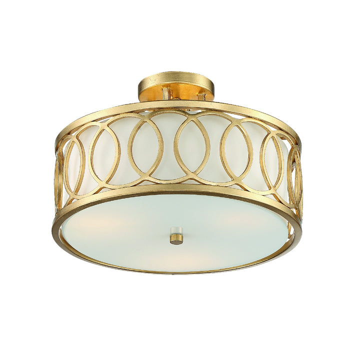 Crystorama 285-GA Graham Three Light Semi Flush Mount Antique Gold Alternate Image 2.jpg