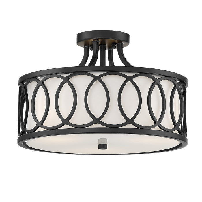 Crystorama 285-MK Graham Three Light Semi Flush Mount Matte Black Main Image.jpg
