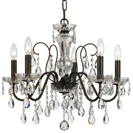 Crystorama 3025-EB-CL-MWP Butler Five Light Chandelier English Bronze Main Image.jpg