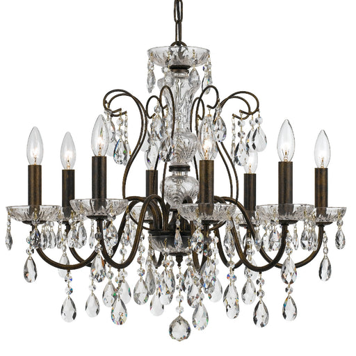 Crystorama 3028-EB-CL-MWP Butler Eight Light Chandelier English Bronze Main Image.jpg