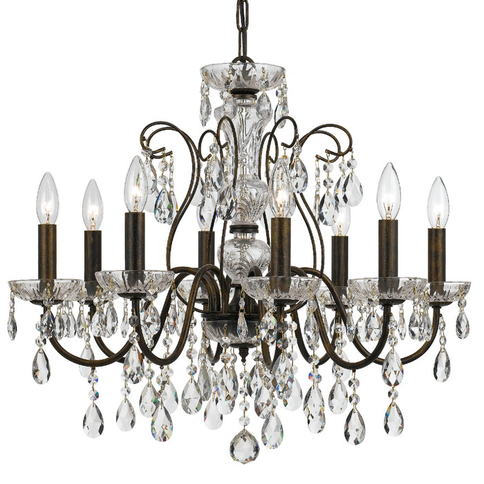 Crystorama 3028-EB-CL-S Butler Eight Light Chandelier English Bronze Main Image.jpg