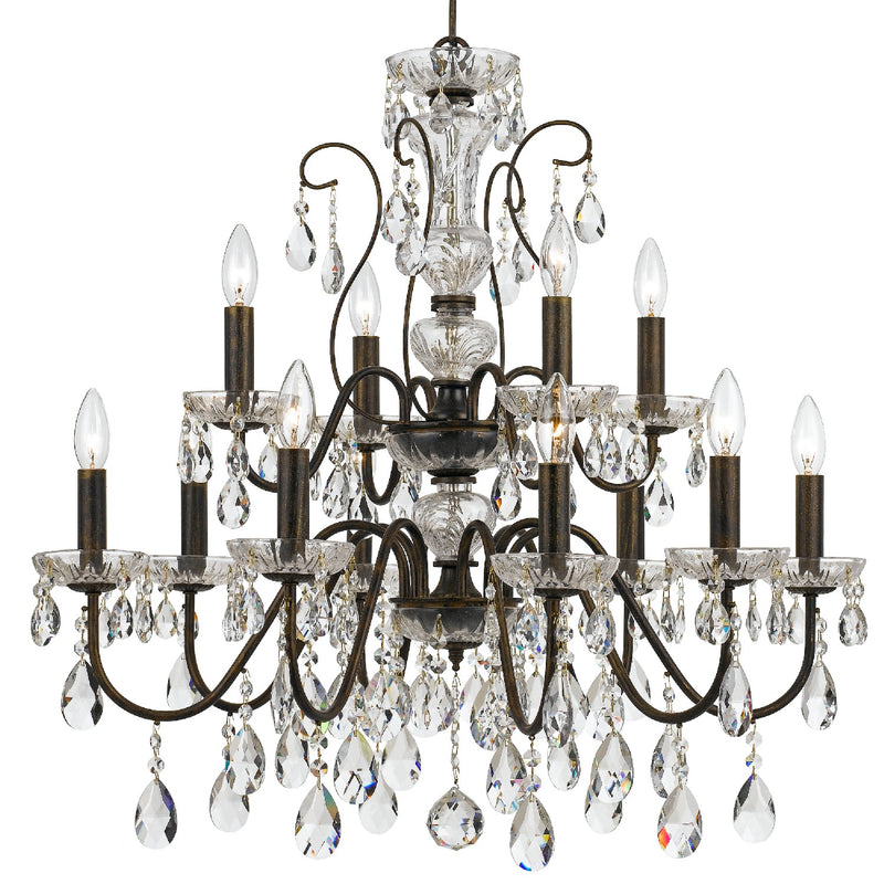 Crystorama 3029-EB-CL-SAQ Butler 12 Light Chandelier English Bronze Main Image.jpg