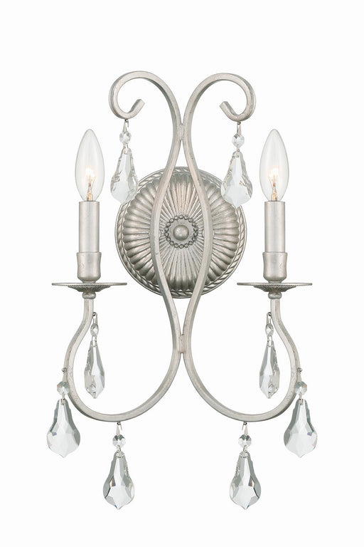 Crystorama 5012-OS-CL-S Ashton Two Light Wall Sconce Olde Silver Main Image.jpg