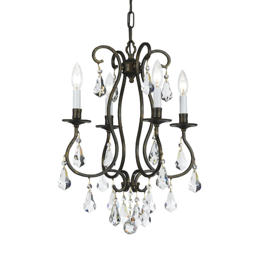 Crystorama 5014-EB-CL-S Ashton Four Light Mini Chandelier English Bronze Main Image.jpg