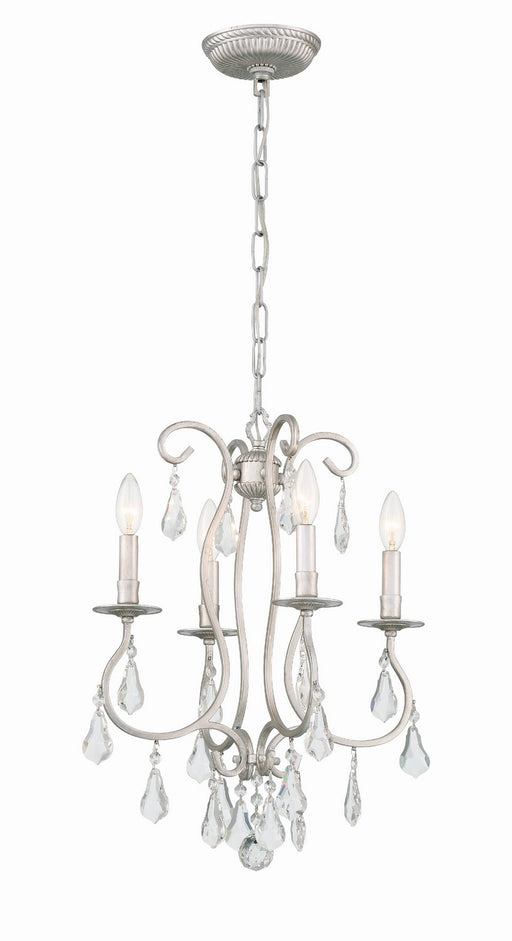 Crystorama 5014-OS-CL-S Ashton Four Light Mini Chandelier Olde Silver Main Image.jpg