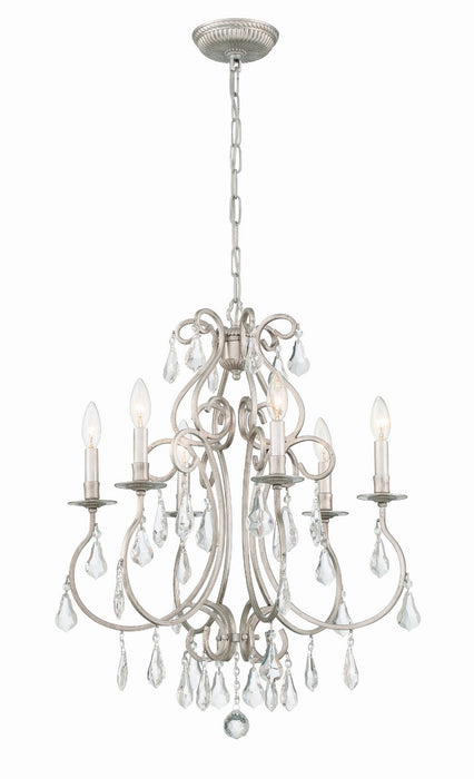 Crystorama 5016-OS-CL-S Ashton Six Light Chandelier Olde Silver Main Image.jpg