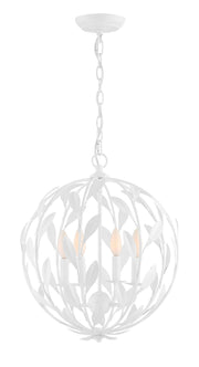 Crystorama 504-MT Broche Four Light Chandelier Matte White Main Image.jpg