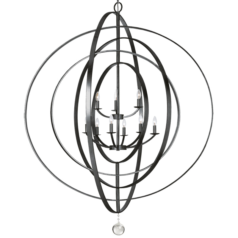 Crystorama 587-MK Luna Nine Light Chandelier Matte Black Main Image.jpg