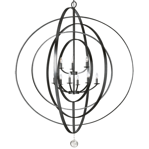 Crystorama 587-MK Luna Nine Light Chandelier Matte Black Main Image.jpg