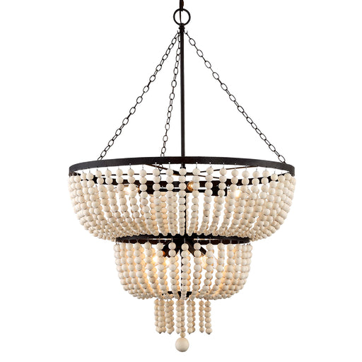 Crystorama 610-FB Rylee Eight Light Chandelier Forged Bronze Main Image.jpg