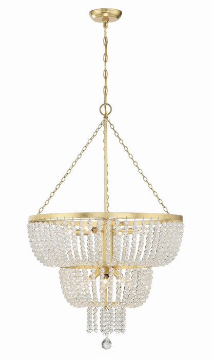 Crystorama 610-GA Rylee Eight Light Chandelier Antique Gold Main Image.jpg
