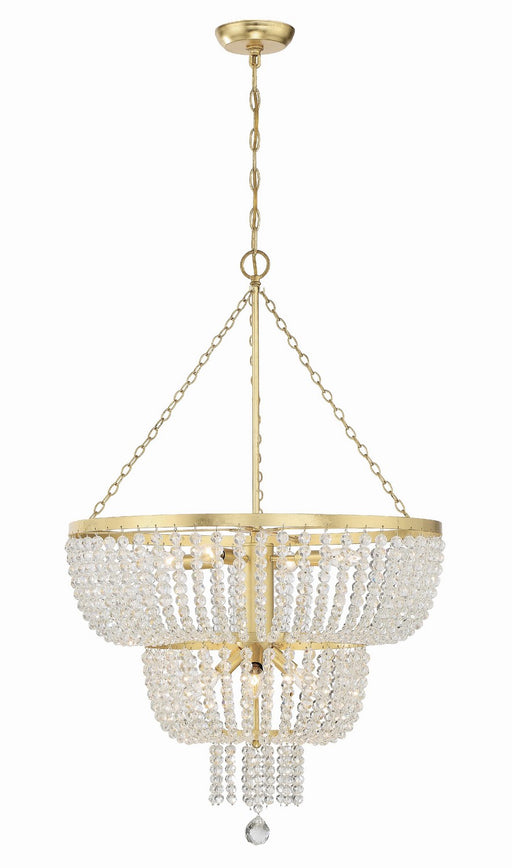 Crystorama 610-GA Rylee Eight Light Chandelier Antique Gold Main Image.jpg
