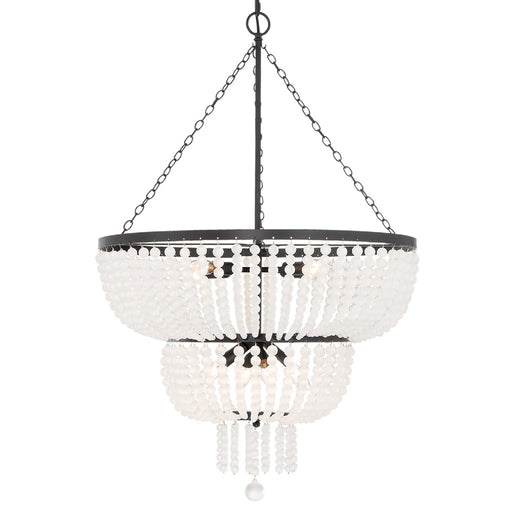 Crystorama 610-MK Rylee Eight Light Chandelier Matte Black Main Image.jpg