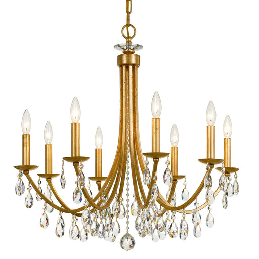 Crystorama 8828-GA-CL-S Bridgehampton Eight Light Chandelier Antique Gold Main Image.jpg