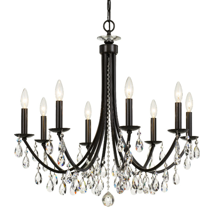 Crystorama 8828-VZ-CL-MWP Bridgehampton Eight Light Chandelier Vibrant Bronze Main Image.jpg
