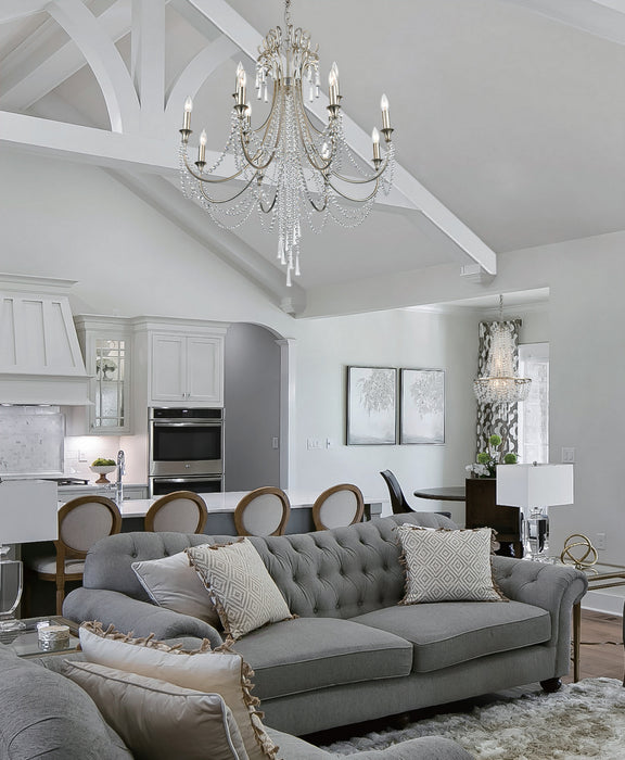 Crystorama ARC-1909-SA-CL-MWP Arcadia 12 Light Chandelier Antique Silver Alternate Image 2.jpg