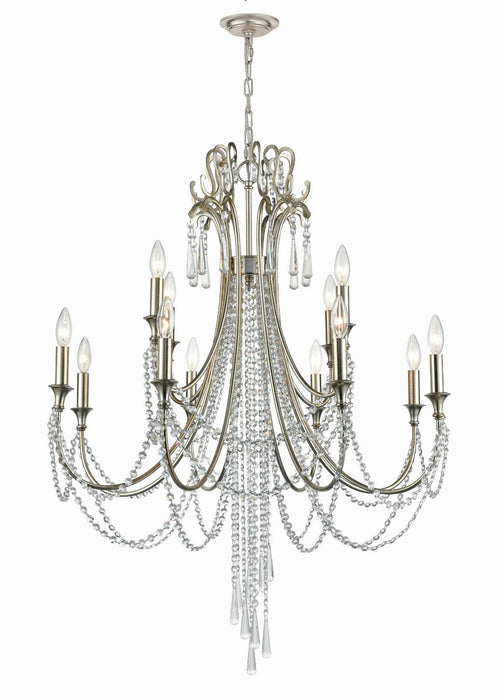 Crystorama ARC-1909-SA-CL-MWP Arcadia 12 Light Chandelier Antique Silver Main Image.jpg
