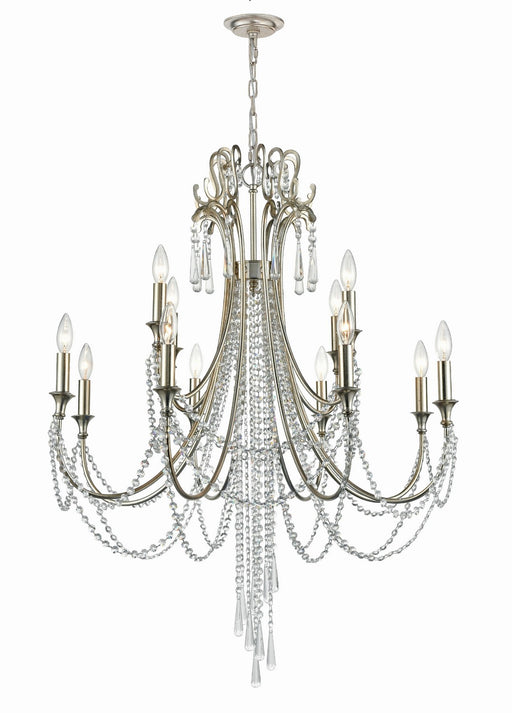 Crystorama ARC-1909-SA-CL-MWP Arcadia 12 Light Chandelier Antique Silver Main Image.jpg