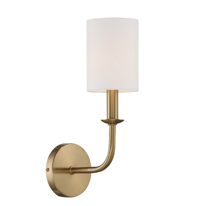 Crystorama BAI-A2101-AG Bailey One Light Wall Sconce Aged Brass Main Image.jpg