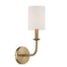 Crystorama BAI-A2101-AG Bailey One Light Wall Sconce Aged Brass Main Image.jpg