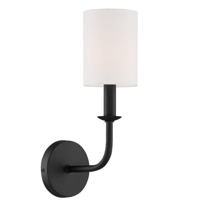Crystorama BAI-A2101-MK Bailey One Light Wall Sconce Matte Black Main Image.jpg