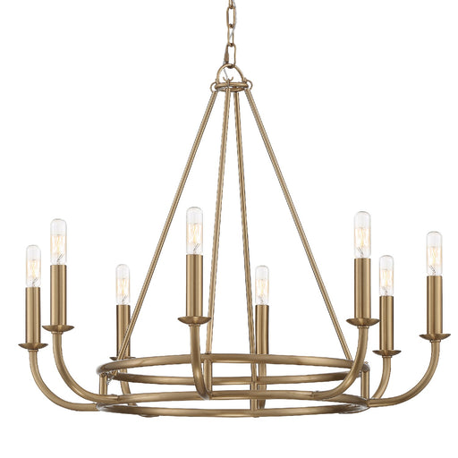 Crystorama BAI-A2108-AG Bailey Eight Light Chandelier Aged Brass Main Image.jpg