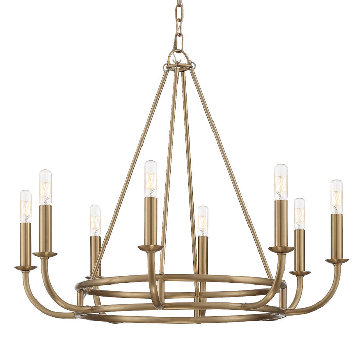 Crystorama BAI-A2108-AG Bailey Eight Light Chandelier Aged Brass Main Image.jpg