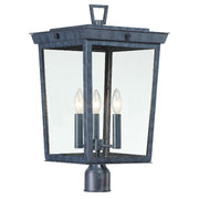 Crystorama BEL-A8069-GE Belmont Three Light Outdoor Post Mount Graphite Main Image.jpg