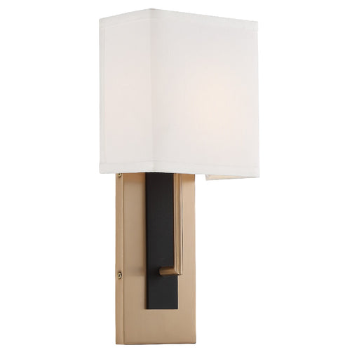 Crystorama BRE-A3631-VG-BF Brent One Light Wall Sconce Vibrant Gold / Black Forged Main Image.jpg