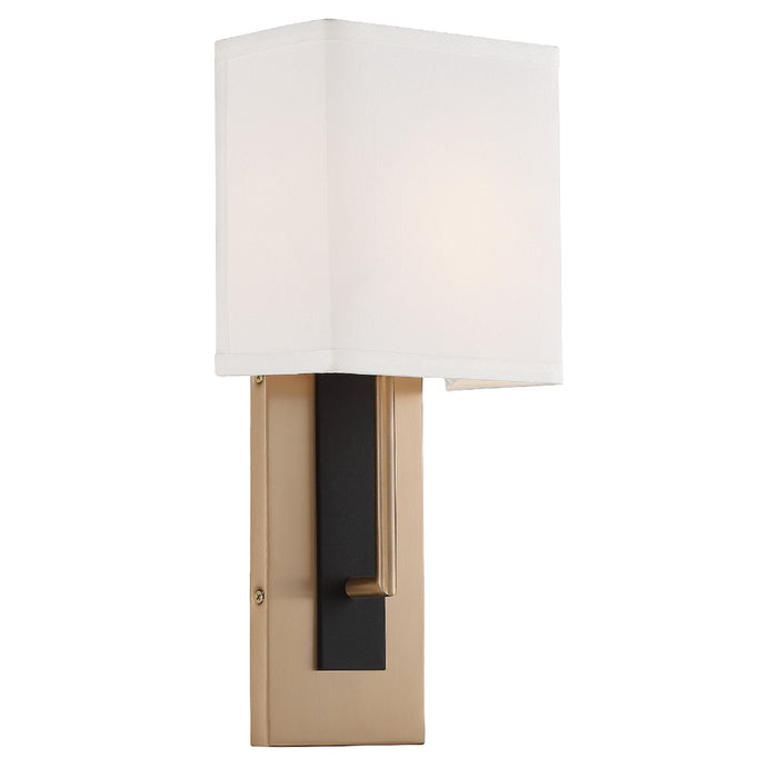 Crystorama BRE-A3631-VG-BF Brent One Light Wall Sconce Vibrant Gold / Black Forged Main Image.jpg