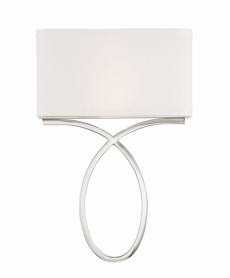 Crystorama BRK-A3702-PN Brinkley Two Light Wall Sconce Polished Nickel Main Image.jpg