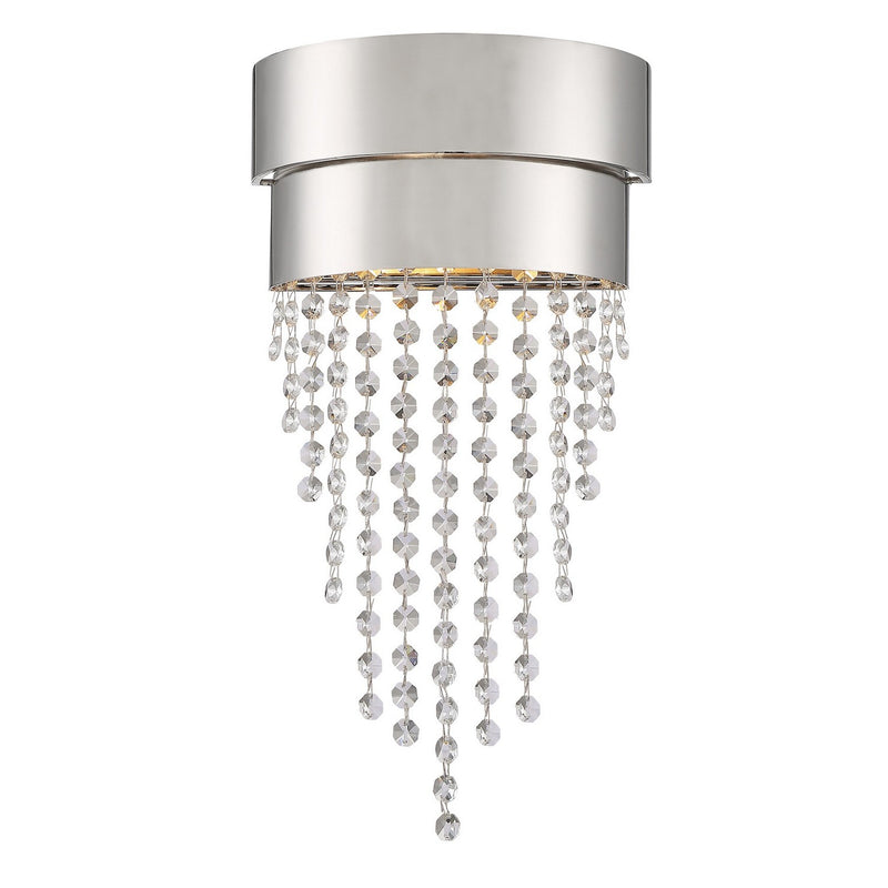 Crystorama CLA-A3202-PN-CL-MWP Clarksen Two Light Wall Sconce Polished Nickel Main Image.jpg