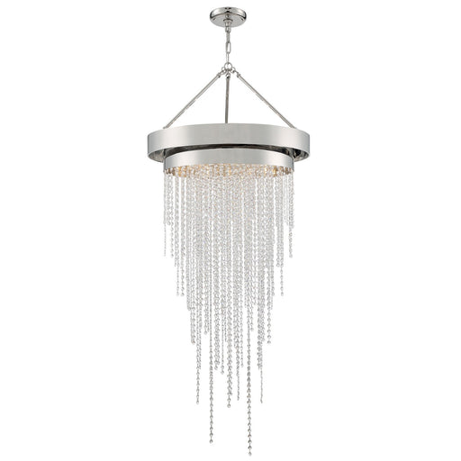 Crystorama CLA-A3207-PN-CL-MWP Clarksen Six Light Chandelier Polished Nickel Main Image.jpg
