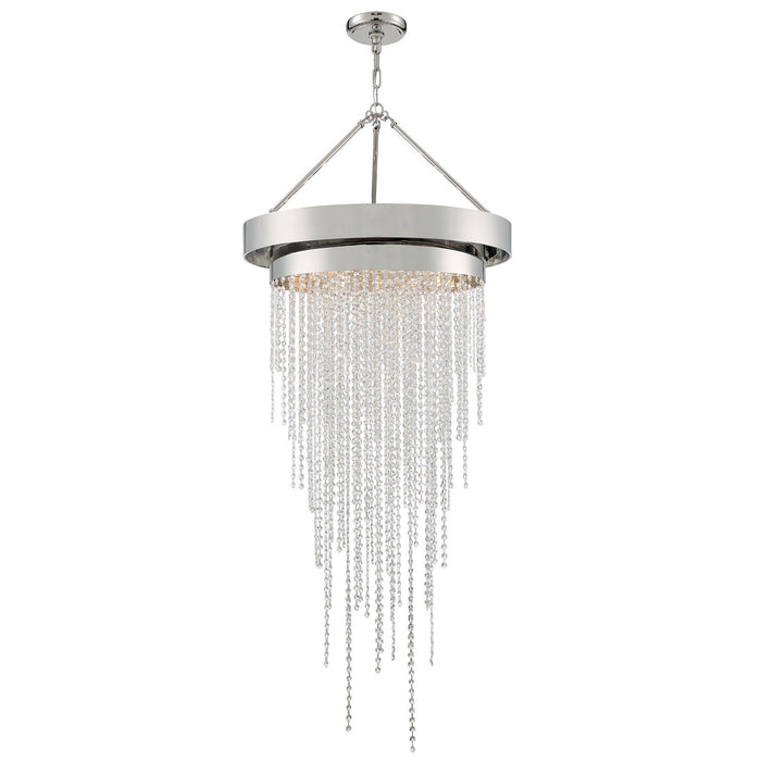 Crystorama CLA-A3207-PN-CL-MWP Clarksen Six Light Chandelier Polished Nickel Main Image.jpg
