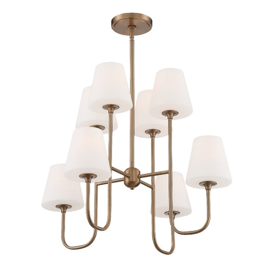 Crystorama KEE-A3008-VG Keenan Eight Light Chandelier Vibrant Gold Main Image.jpg