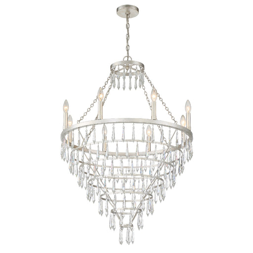 Crystorama LUC-A9068-SA Lucille Eight Light Chandelier Antique Silver Main Image.jpg