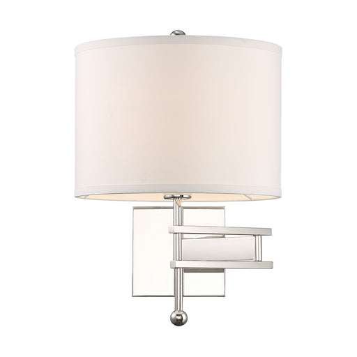Crystorama MAR-A8031-PN Marshall One Light Wall Sconce Polished Nickel Main Image.jpg
