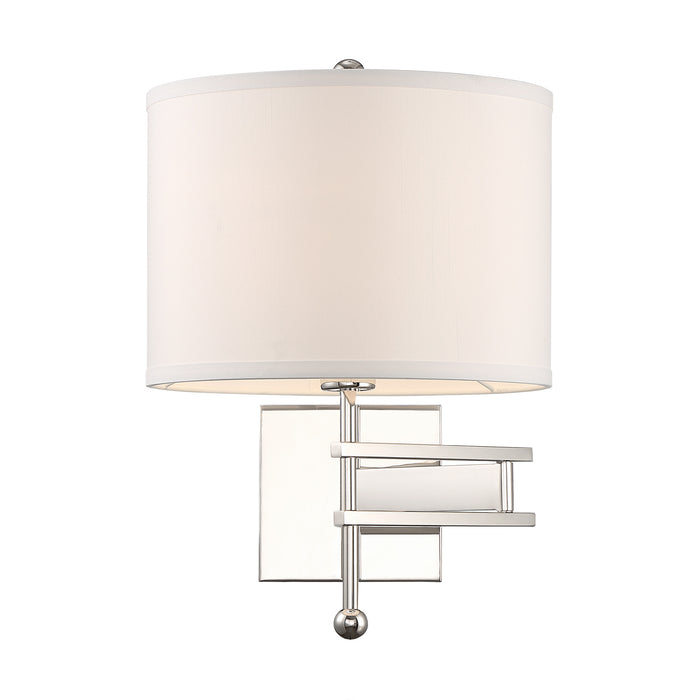 Crystorama MAR-A8031-PN Marshall One Light Wall Sconce Polished Nickel Main Image.jpg