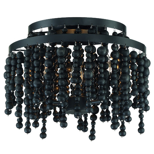 Crystorama POP-A5073-MK Poppy Three Light Semi Flush Mount Matte Black Main Image.jpg