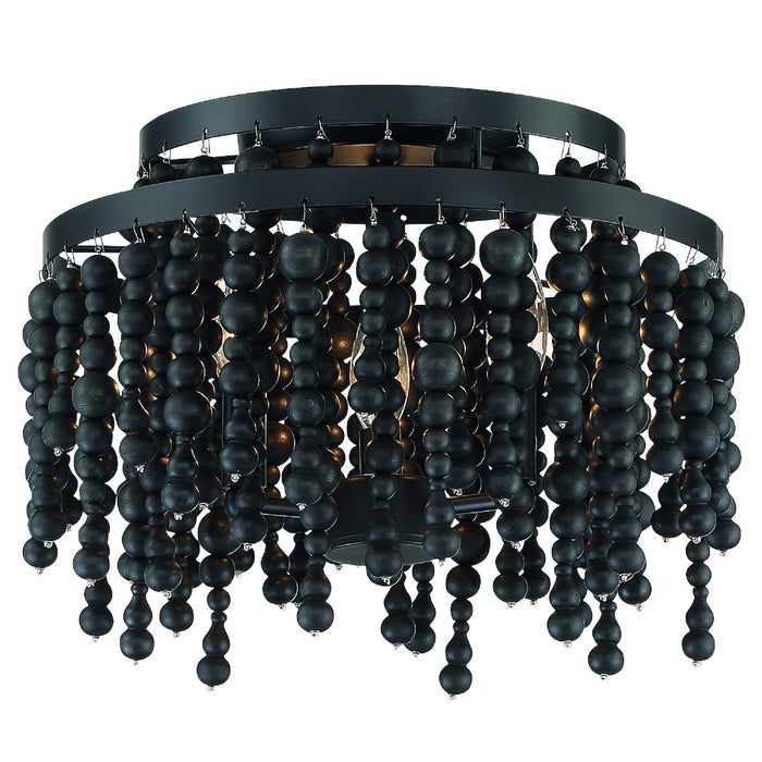 Crystorama POP-A5073-MK Poppy Three Light Semi Flush Mount Matte Black Main Image.jpg
