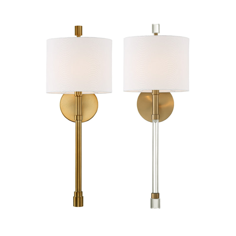 Crystorama RAC-A3501-VG Rachel One Light Wall Sconce Vibrant Gold Main Image.jpg