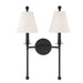 Crystorama RIV-383-BF Riverdale Two Light Wall Sconce Black Forged Main Image.jpg