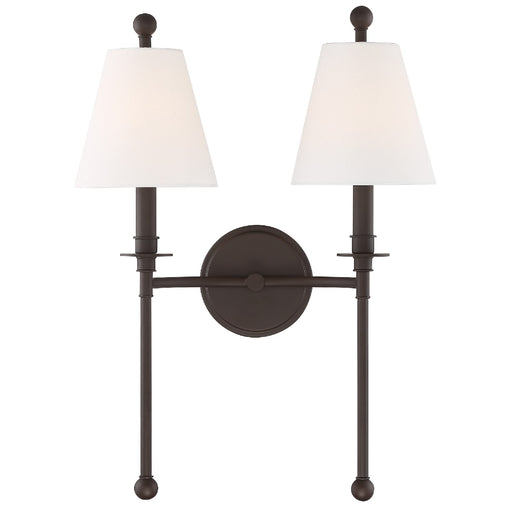 Crystorama RIV-383-DB Riverdale Two Light Wall Sconce Dark Bronze Main Image.jpg