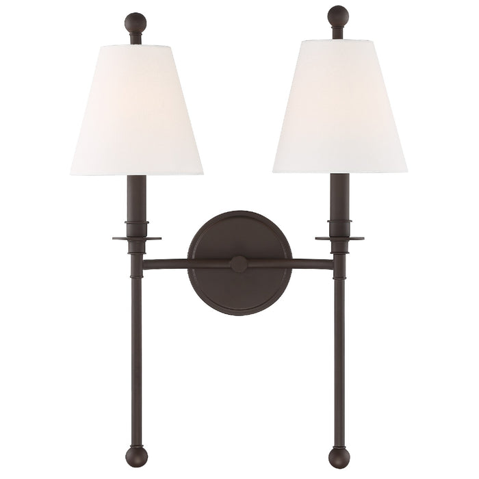 Crystorama RIV-383-DB Riverdale Two Light Wall Sconce Dark Bronze Main Image.jpg